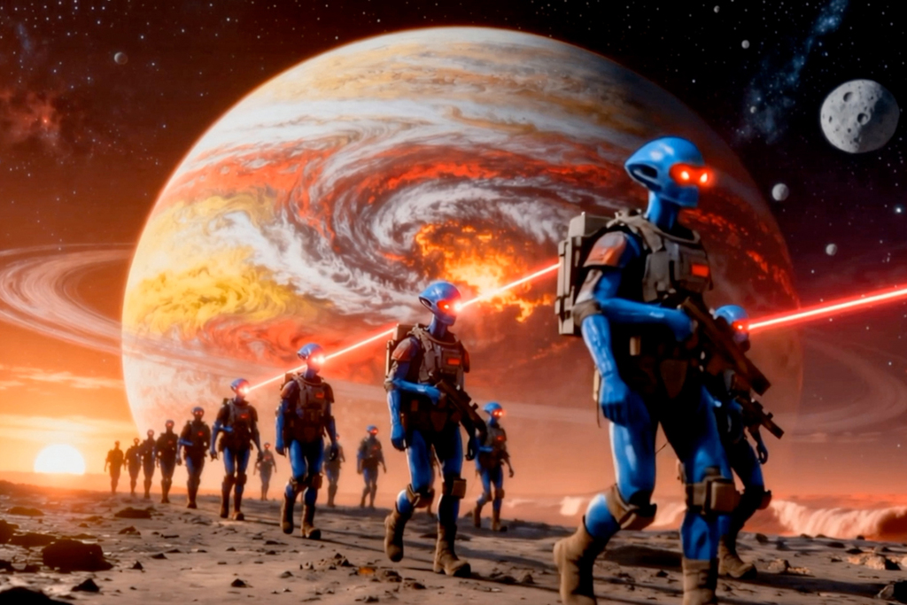 Battle up north - Space Indians War Video